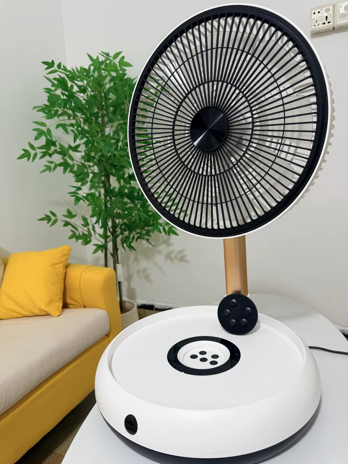 Portable Foldable Charging Desk and Fan Two-in-One